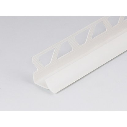 Профиль ПВХ: раскладка под плитку 9 - 10 мм белая внутренняя 2.5 м