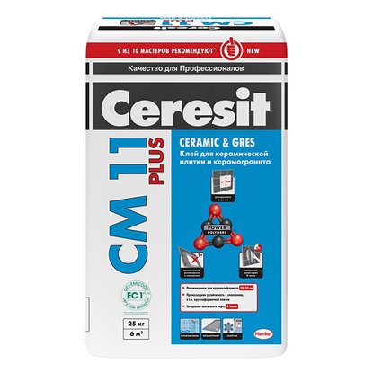 Клей для укладки плитки Ceresit CM 11 Plus 25 кг