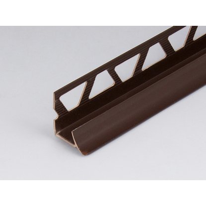 Профиль ПВХ: раскладка под плитку 9 - 10 мм коричневая внутренняя 2.5 м