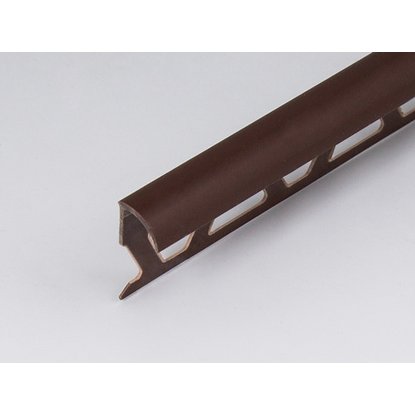 Профиль ПВХ: раскладка под плитку 7 - 8 мм коричневая наружная 2.5 м