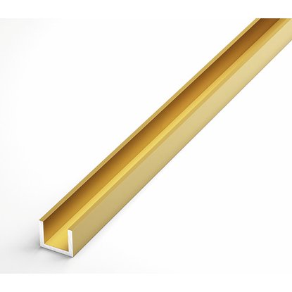 Швеллер Лука анодированный 10 х 12 х 10 х 1.5 мм золото 2 м