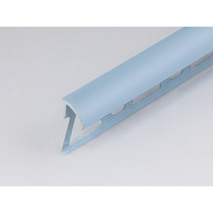Профиль ПВХ: раскладка под плитку 7 - 8 мм голубая наружная 2.5 м