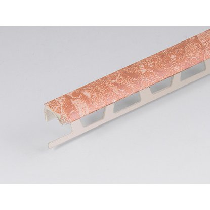 Профиль ПВХ: раскладка под плитку 9 - 10 мм розовая наружная 2.5 м