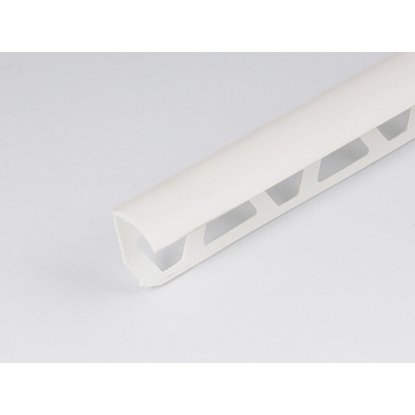 Профиль ПВХ: раскладка под плитку 9 - 10 мм белая наружная 2.5 м
