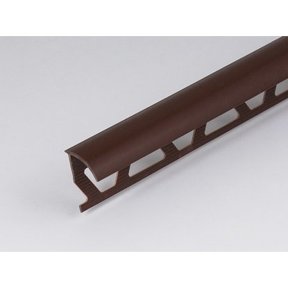 Профиль ПВХ: раскладка под плитку 9 - 10 мм коричневая наружная 2.5 м