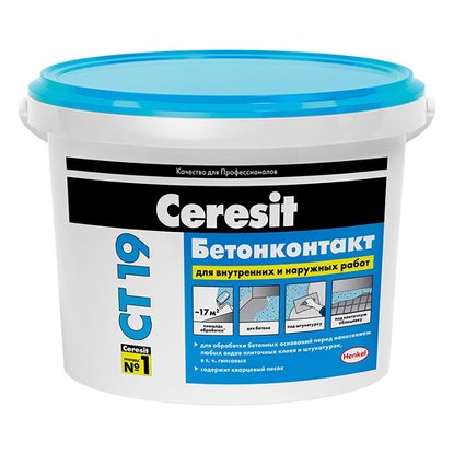 Грунтовка бетонконтакт Ceresit CT 19, 15 кг