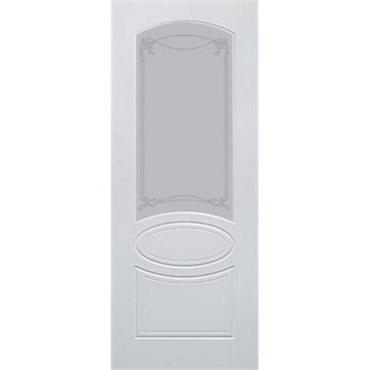 Дверное полотно Аккорд белое 800х2000х40мм со стеклом