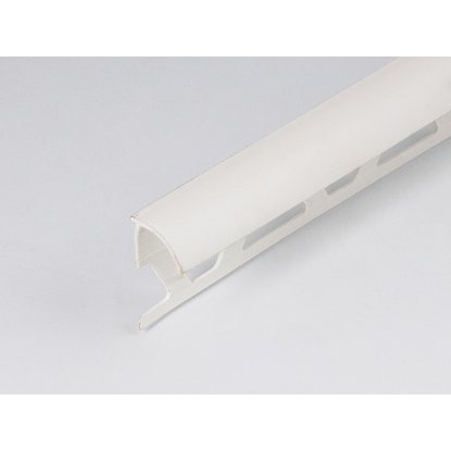 Профиль ПВХ: раскладка под плитку 7 - 8 мм белая наружная 2.5 м