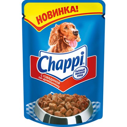 Корм Чаппи для собак с говядиной по-домашнему 100гр