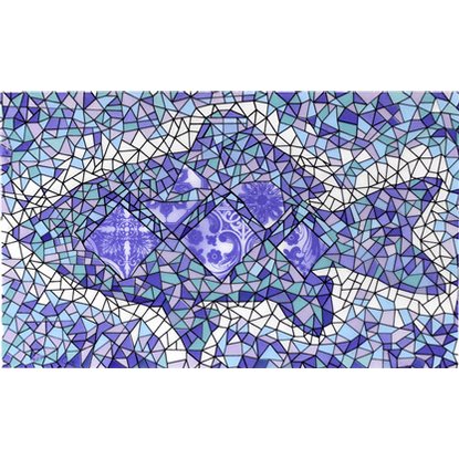 Декор Сокол Гауди голубая рыба 20х33 см