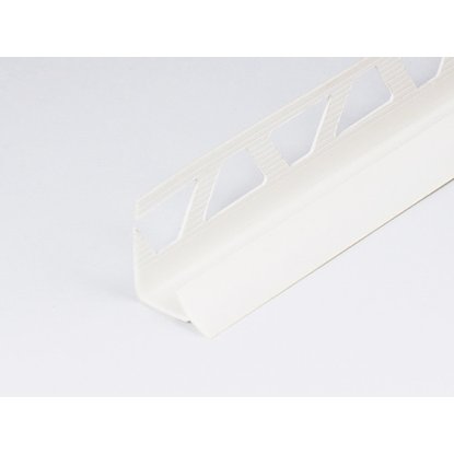 Профиль ПВХ: раскладка под плитку 7 - 8 мм белая внутренняя 2.5 м