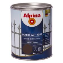 Краска по металлу и ржавчине Alpina гладкая 0,75 л