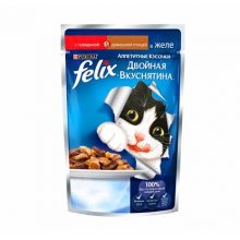 Корм FELIX для кошек говядина/птица 85 гр
