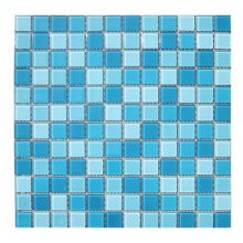 Мозаика ELADA Crystal бело-голубой 32,7x32,7 см