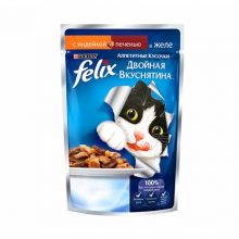 Корм FELIX для кошек индейка/печень 85 гр