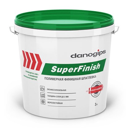 Шпатлевка DANOGIPS SuperFinish на полимерной основе, готовая, финишная, 5 кг