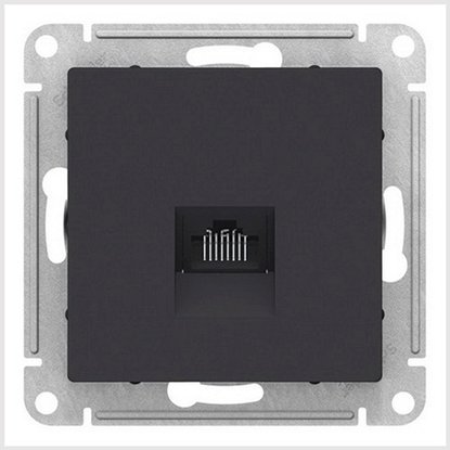 Компьютерная розетка Schneider Electric ATLAS RJ45 IP 20 карбон