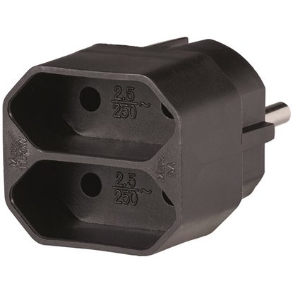 Переходник LUX-TOOLS 2 гнезда стандарт с евро