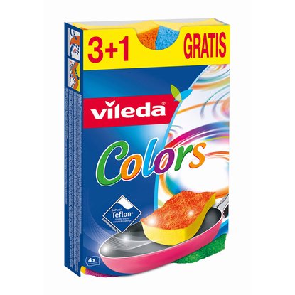 Губка VILEDA 3+1 шт мультицвет