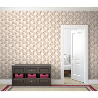 Виниловые обои А.С. и Палитра Simple World бежевые 0.53 м