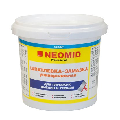 Шпатлевка-замазка NEOMID для заделки глубоких выбоин и трещин 1,4 кг