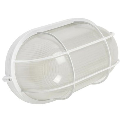 Светильник для бани 11-15 НБП Овал с решеткой белый