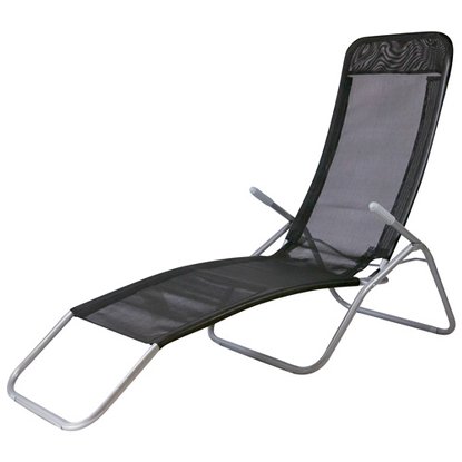 Шезлонг складной Tanguro черный 140x58x98 см