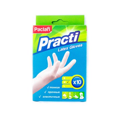 Перчатки Paclan Practi латекс 10 шт.