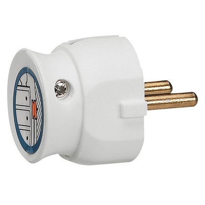 Вилка прямая пл ЭЛИУМ без заземления белый 16 А