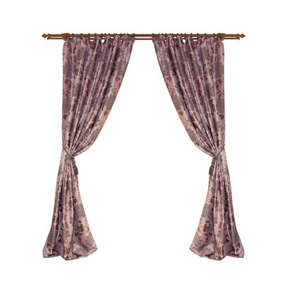 Штора портьерная BLACKOUT Цветы розовые 140х260 см