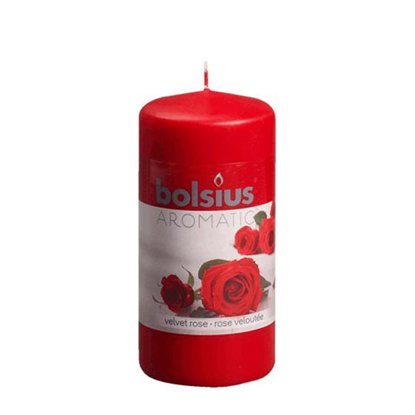 Свеча ароматическая Bolsius столбик Роза 120 х 60 мм