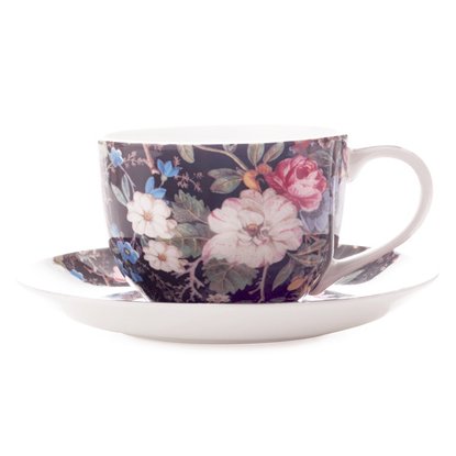 Чашка с блюдцем фарфоровая Maxwell & Williams пол.цветы 0,25 л