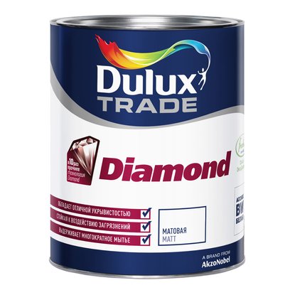 Краска Dulux TRADE Diamond Matt матовая 1 л