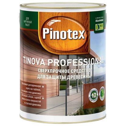 Средство для защиты древесины Pinotex Tinova.Professional CLR 4.85 л