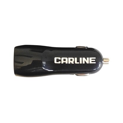 Зарядное устройство в прикуриватель CARLine USB черное