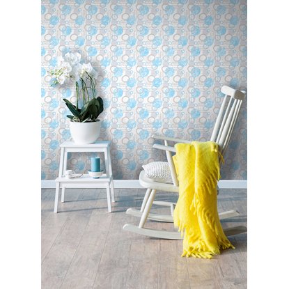 Виниловые обои А.С. и Палитра Simple World белые 0.53 м