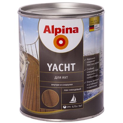 Лак Alpina для яхт глянцевый 0,75 л