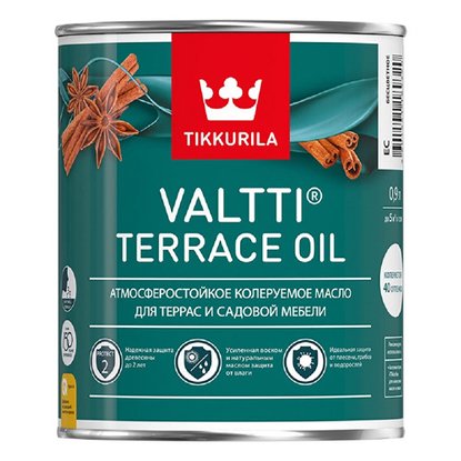 Масло Тиккурила Valtti Terrace Oil для террас бесцветное 0,9 л
