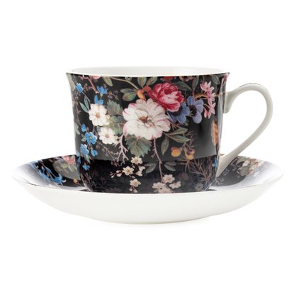 Чашка с блюдцем фарфоровая Maxwell & Williams пол.цветы 0,48 л