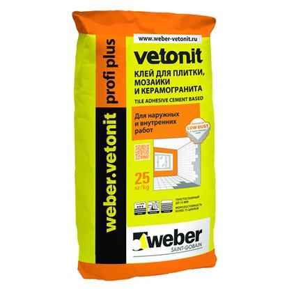 Клей для укладки weber.vetonit profi+ 25 кг