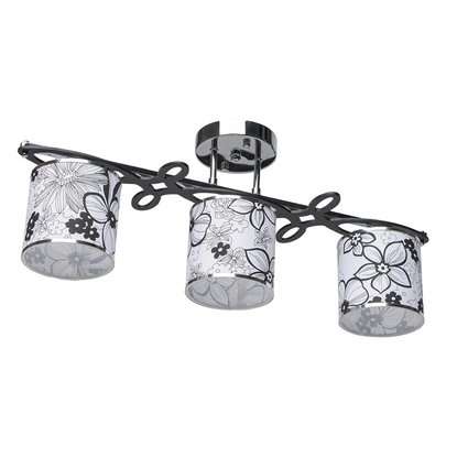 Люстра потолочная DeMarkt Лоск хром/венге 3хЕ14х60 Вт