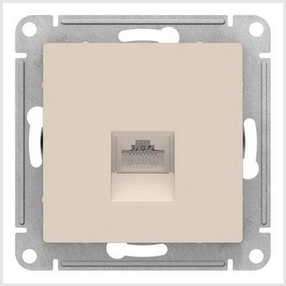 Компьютерная розетка Schneider Electric ATLAS RJ45 IP 20 бежевая