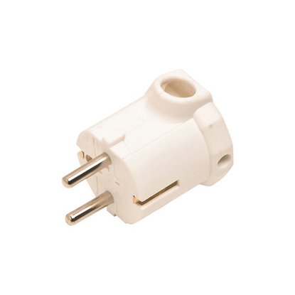 Электрический штекер LUX-TOOLS боковой белый