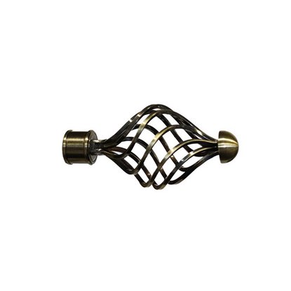 Наконечник витой HomeAccess Глобус D28 1 шт золотой антик