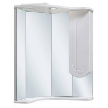 Шкаф зеркальный Runo Бис правый угловой с подсветкой 75 х 39 х 55 см