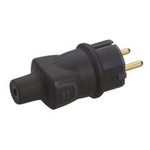 Вилка прямая LEGRAND с заземлением черный 16 А