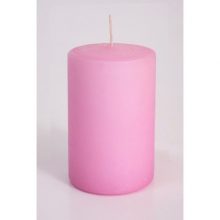 Свеча EVIS Столбик парафиновая цилиндрическая розовая Н 80 мм