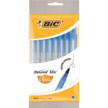 Шариковая ручка BIC Round Stic синяя 8 шт.