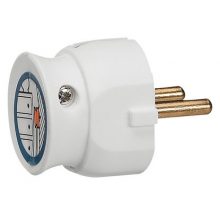 Вилка прямая пл ЭЛИУМ без заземления белый 16 А