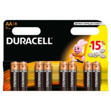 Батарейки Duracell Basic AA алкалиновые 8 шт